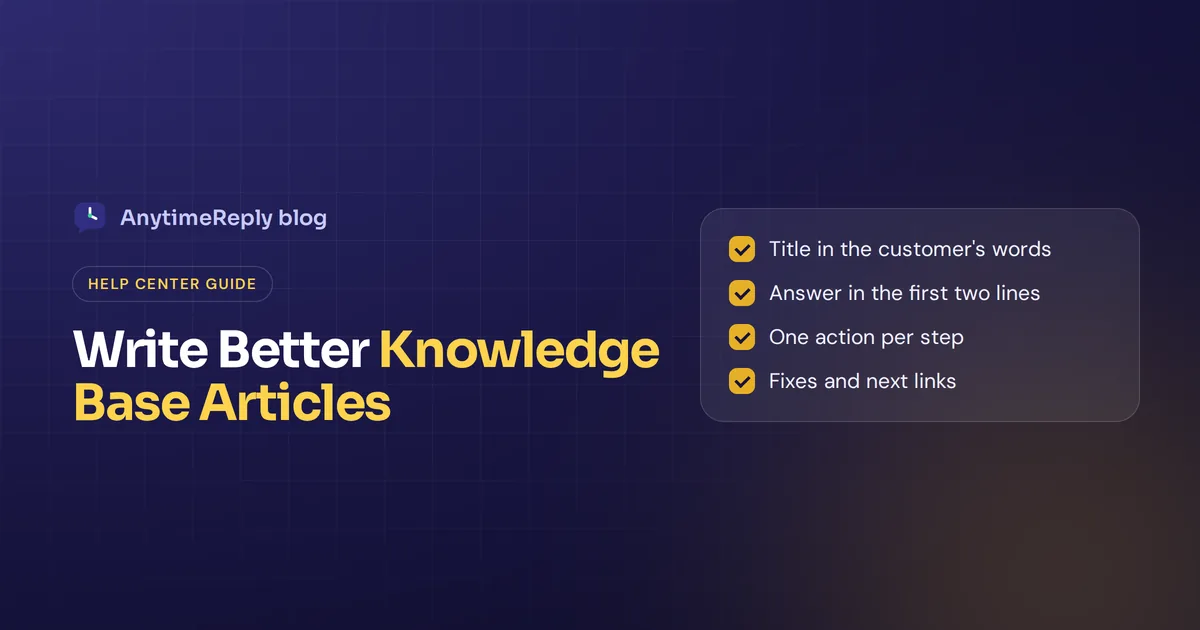 How to Write a Knowledge Base Article: Template, Format and Examples