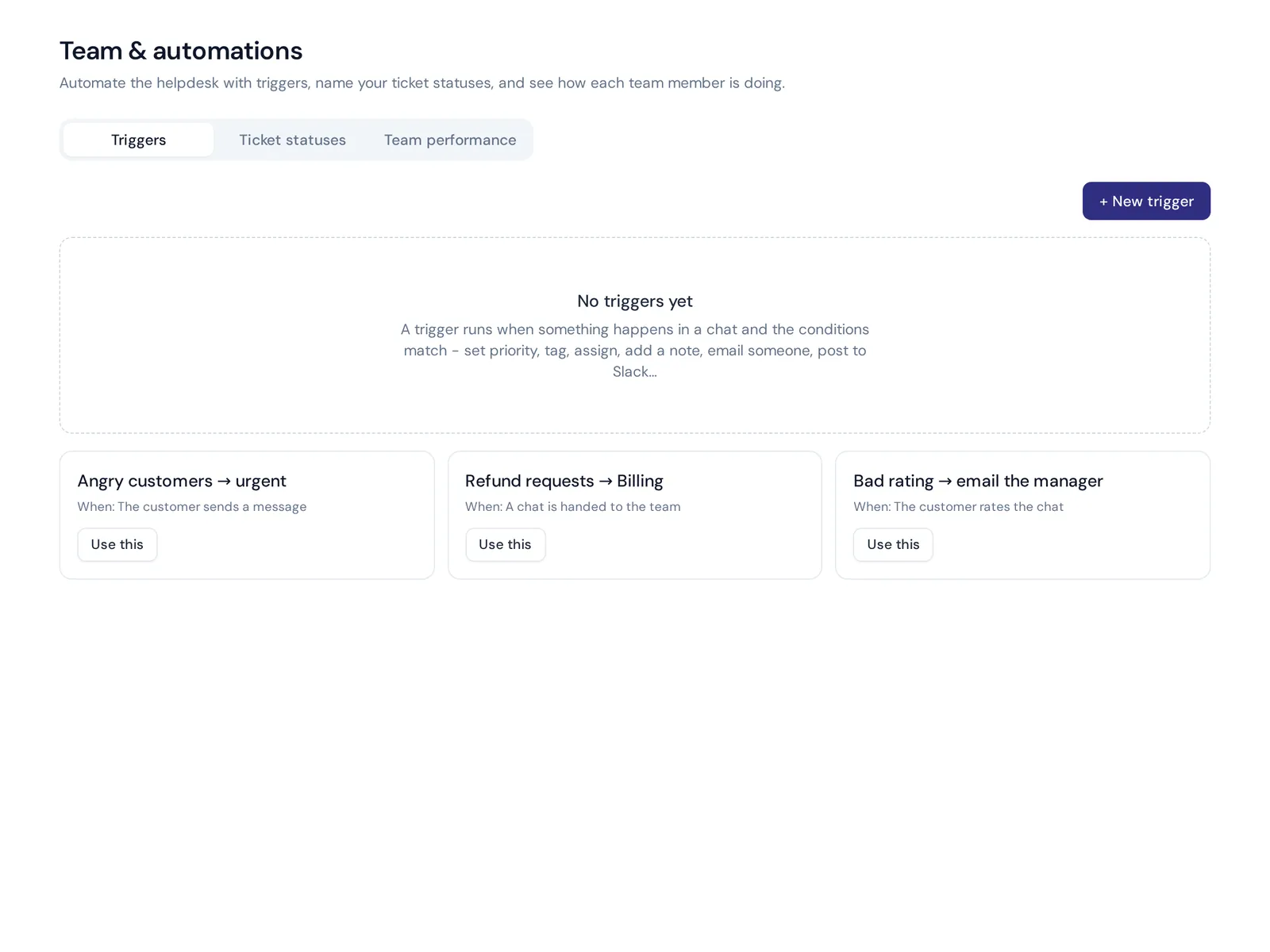 Helpdesk automations that route angry customers and refund requests to the right customer service rep