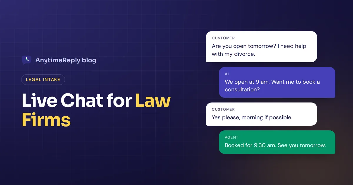 Live Chat for Law Firms: Intake, Ethics and Setup Guide